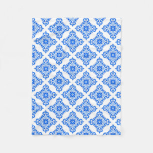 Baby Boy Blue White Nursery Bedroom Coordinate Fleece Blanket