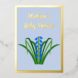 Baby Boy Bluebell Flowers Spring Baby Shower