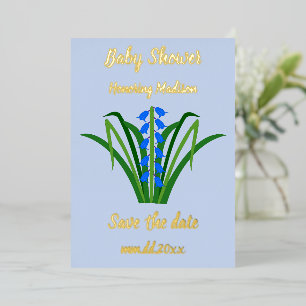 Baby Boy Bluebell Flowers Spring Baby Shower
