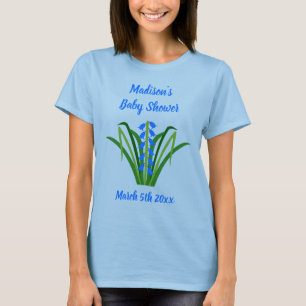 Baby Boy Bluebell Flowers Spring Baby Shower T-Shirt
