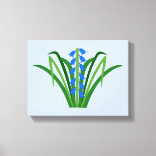 Baby Boy Bluebell Flowers Spring Canvas Print