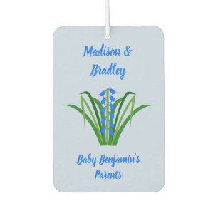 Baby Boy Bluebell Flowers Spring Custom Car Air Freshener