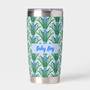 Baby Boy Bluebell Flowers Spring Custom Insulated Tumbler