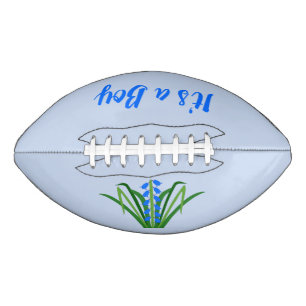 Baby Boy Bluebell Flowers Spring Dad to Be Football
