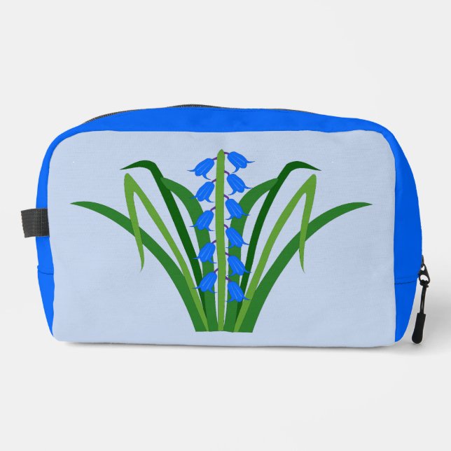Baby Boy Bluebell Flowers Spring Dopp Kit (Front)