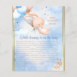 Baby Boy Bunny Baby Shower Game
