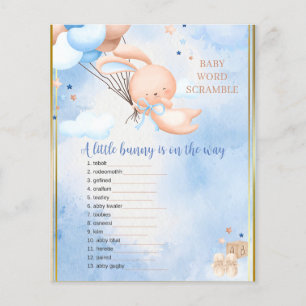 Baby Boy Bunny Baby Shower Game