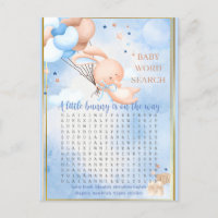 Baby Boy Bunny Baby Shower Game