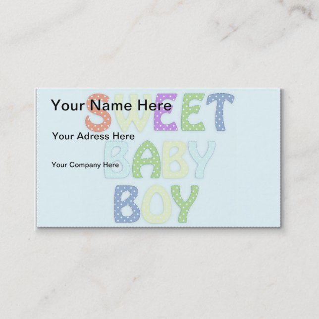 Baby Boy Business Card (Front)