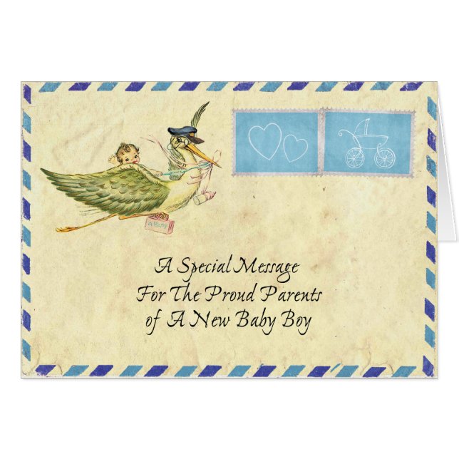 baby boy card (Front Horizontal)