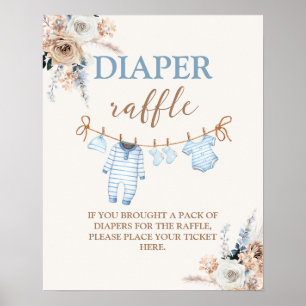 Baby Boy Clothes Diaper Raffle sign