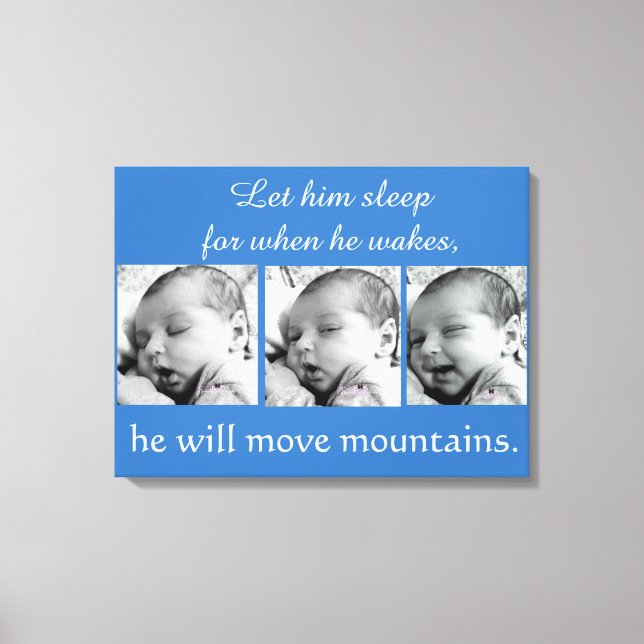 Baby Boy collage, 3 photos Canvas Print (Front)
