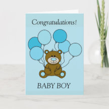 Baby Boy congratulations card