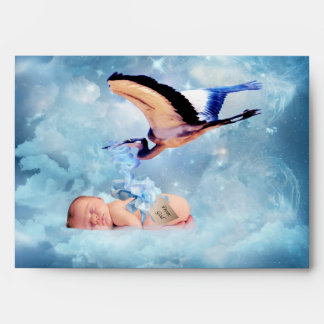 Baby boy congratulations or invite envelope