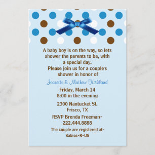 Baby Boy Couple's Baby Shower Invitation