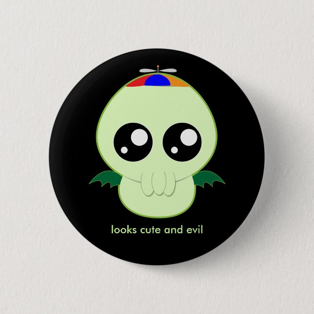 Baby Boy Cthulhu 6 Cm Round Badge (Front)