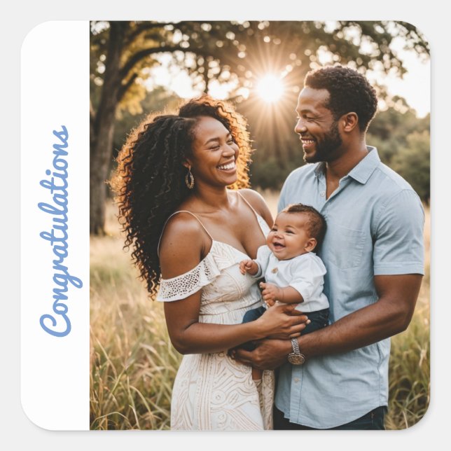 baby boy custom congratulations Sticker (Front)