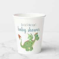 Baby Boy Cute Magical Green Dragon Baby Shower