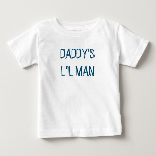 Baby Boy "DADDY'S L'IL MAN" Cotton Bodysuit (Front)