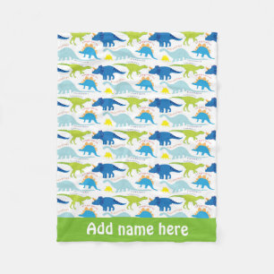 baby boy dinosaur pattern fleece blanket