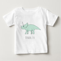 Baby Boy Doodle Triceratops Dinosaur with Name