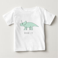 Baby Boy Doodle Triceratops Dinosaur with Name