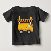 Baby boy dump truck construction t-shirt