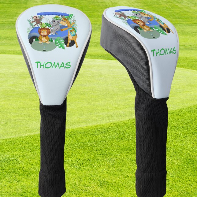 Baby Boy Elephant & Monkey Golf  Golf Head Cover (Creator Uploaded)