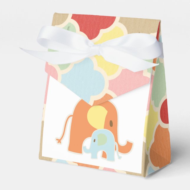 Baby Boy Elephant Shower Favour Box (Front Side)
