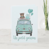 Baby Boy Fiat 500 French Congratulations
