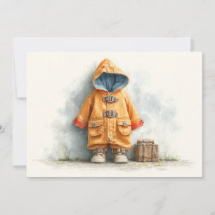 Baby Boy Firefighter 1st Birthday Invitation