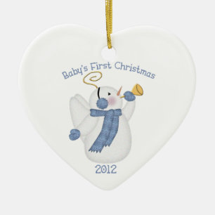 Baby Boy First Christmas 2012 Ceramic Tree Decoration