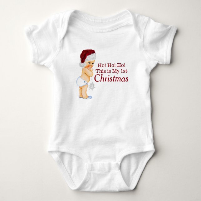 Baby Boy First Christmas Bodysuit (Front)