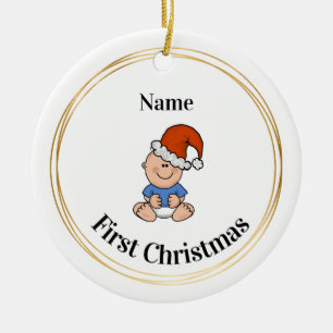 Baby Boy First Christmas Ornament