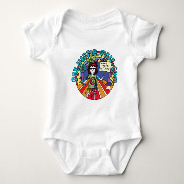 Baby Boy gets his Hippie On! Bodysuit (Front)