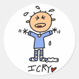 Baby Boy I Cry Tshirts and Gifts Classic Round Sticker
