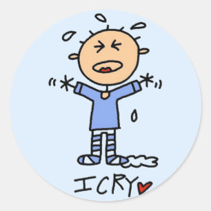Baby Boy I Cry Tshirts and Gifts Classic Round Sticker