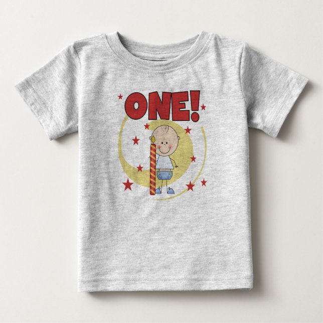 Baby Boy is One 1st Birthday Tshirts and Gifts (Front)