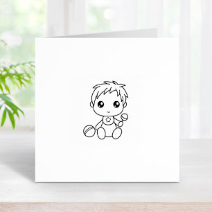 Baby Boy Jumpsuit 1x1 Rubber Stamp