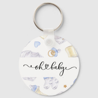 Baby Boy Keychain | Baby Shower Favour Keepsake
