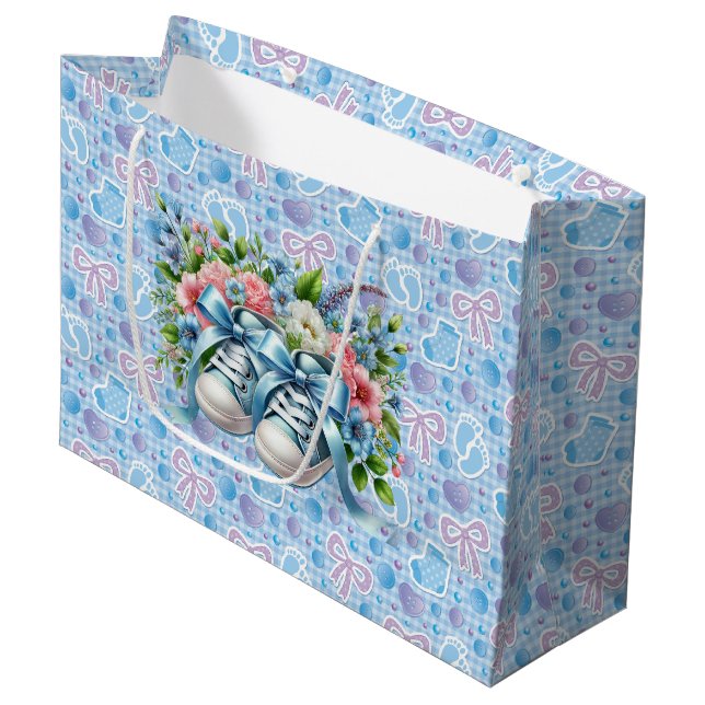 Baby Boy  Large Gift Bag (Front Angled)