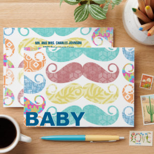Baby Boy Lil Man Moustache Envelopes
