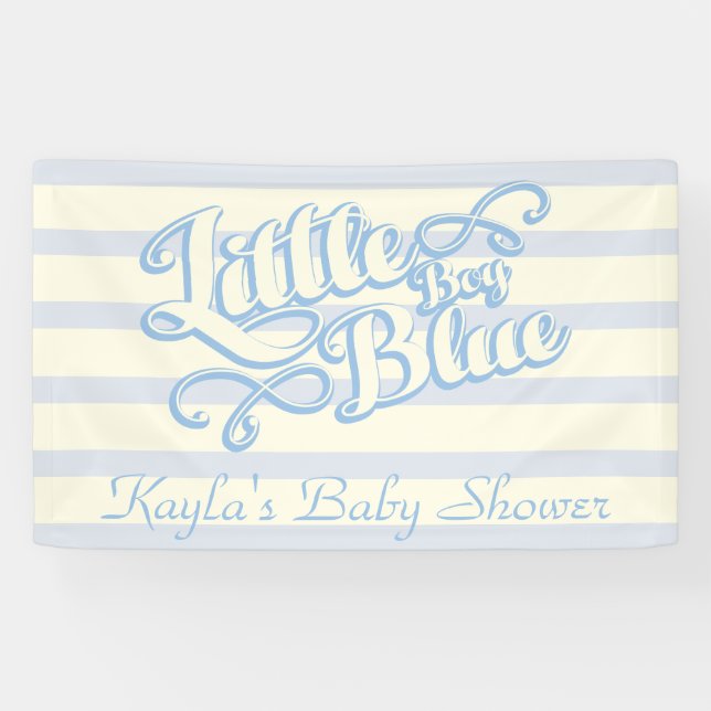 Baby Boy, Little Boy Blue, Baby Shower Banner (Horizontal)