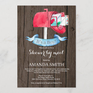 Baby Boy Long Distance Shower by Mail Invitation