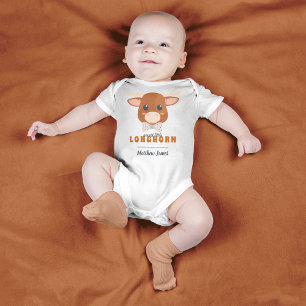 Baby Boy Longhorn Burnt Orange Bodysuit