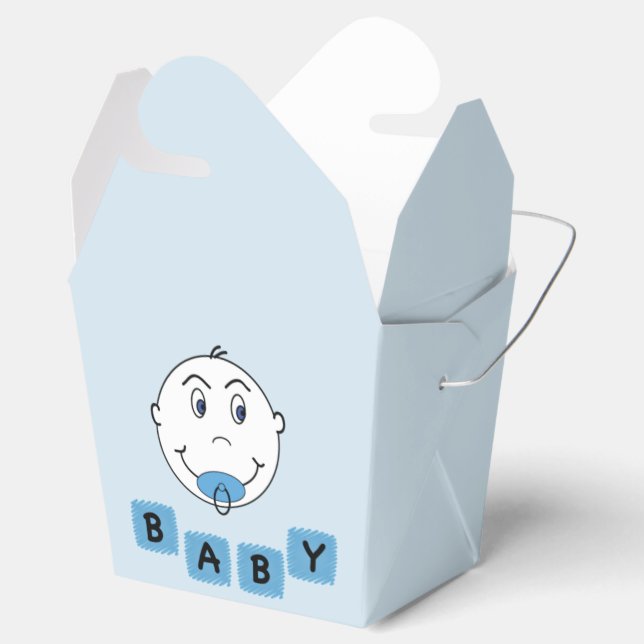 Baby Boy Mischief Face Favour Box (Opened)