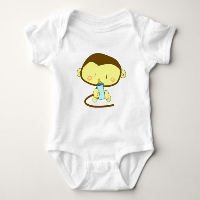 Baby Boy Monkey Bodysuit (Front)