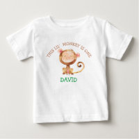 Baby Boy Monkey First Birthday Little Monkey
