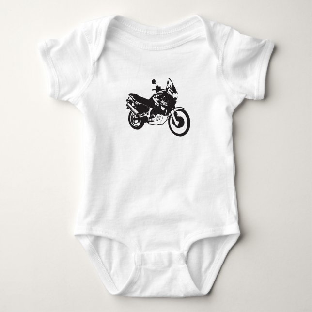 Baby Boy Motorcycle Graphic Baby Bodysuit (Front)
