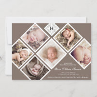 Baby Boy Multi Photo Neutral Monogram
